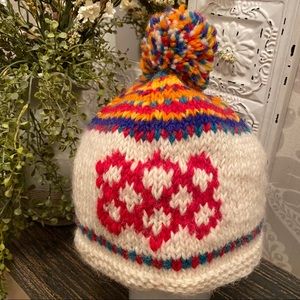 Awesome Lambs Wool Hat with Pompom by Sherpa